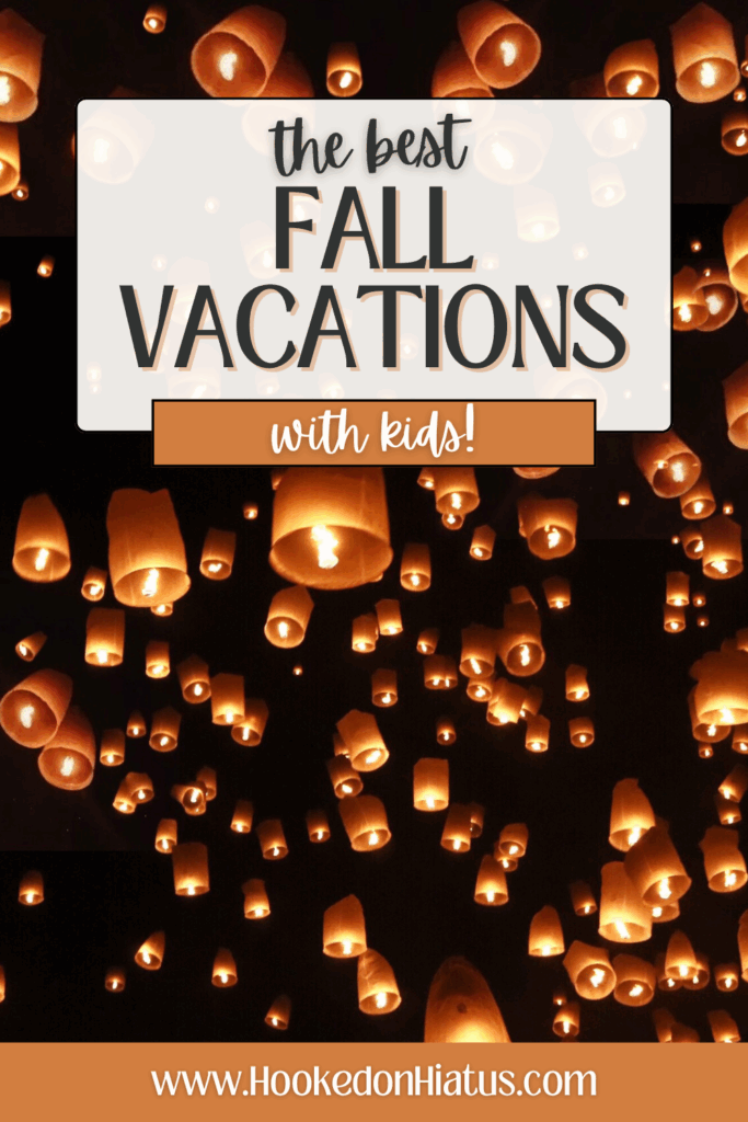 floating lanterns at night