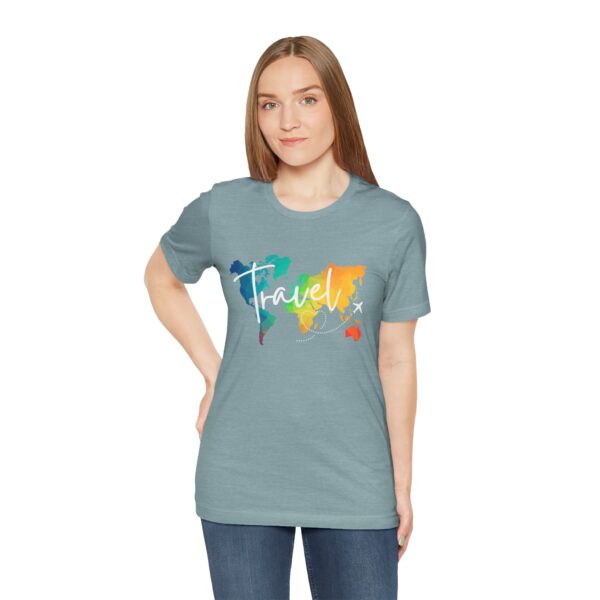 Colorful Map Travel Shirt - Image 7