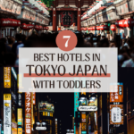 Photo of Tokyo at night. Hotel guide for Tokyo with toddlers.