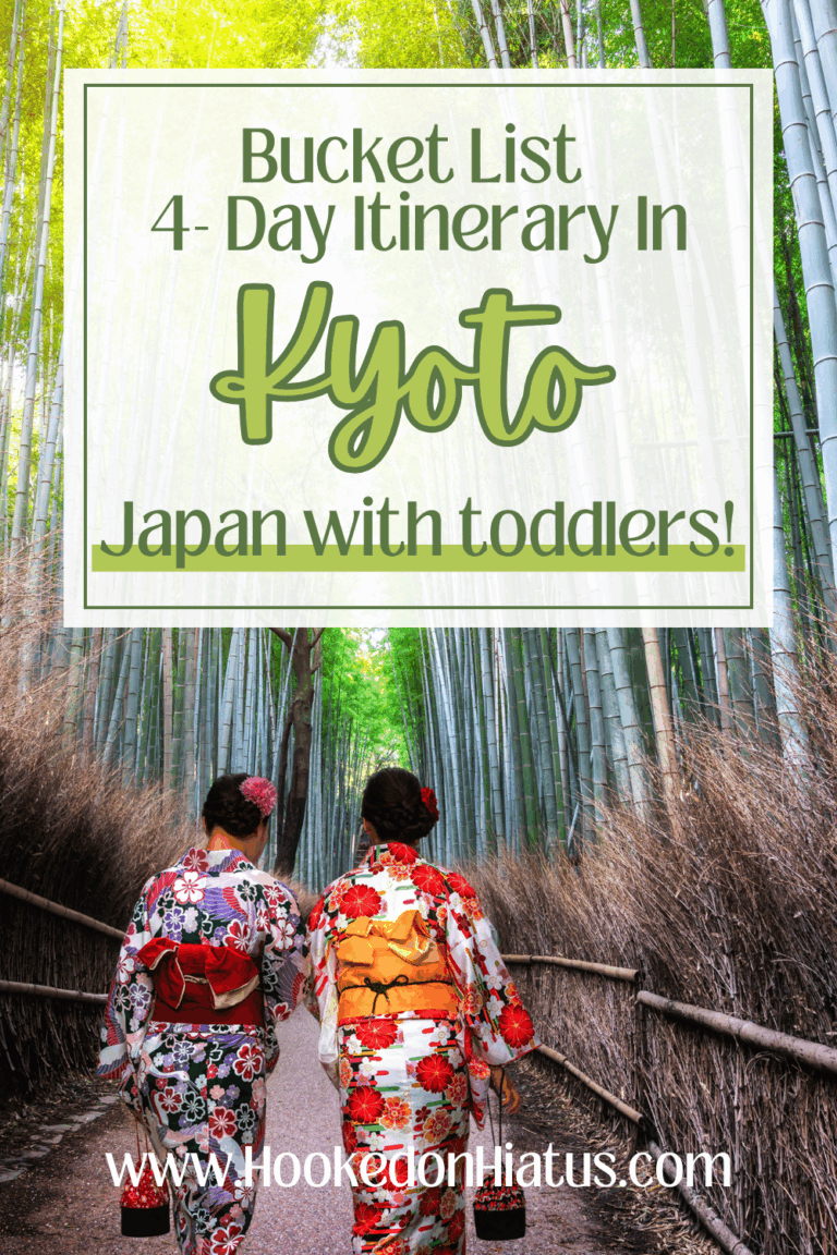 geishas walking through bamboo forest in Kyoto Japan