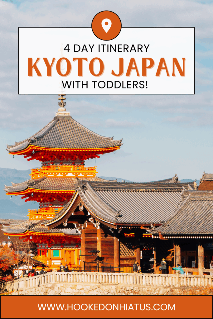 temple with mountain view in autumn in Kyoto Japan