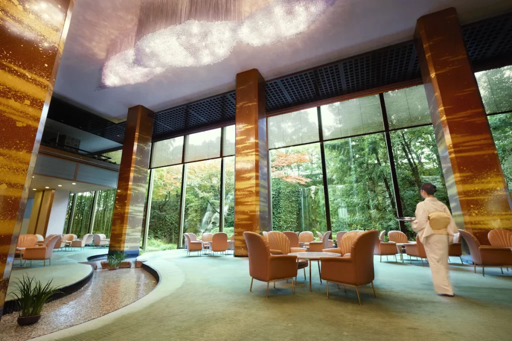 best hotels in Osaka with toddlers. photo of serene hotel lobby