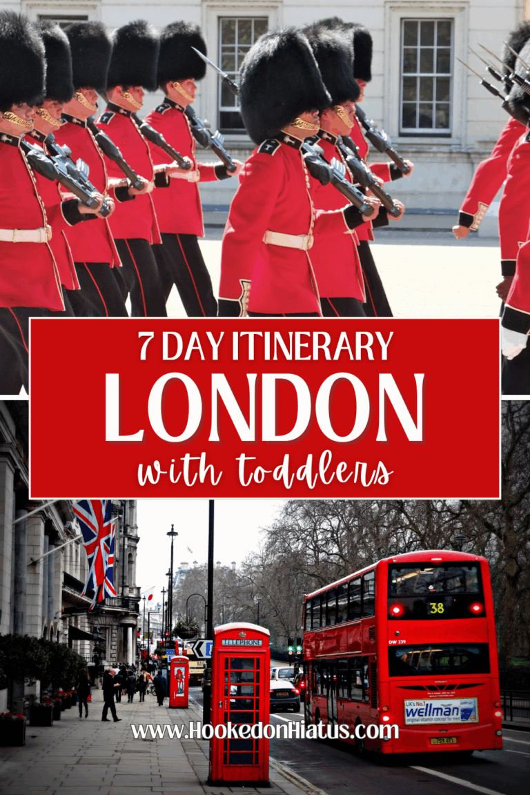 guards and telephone booth and double decker bus in London